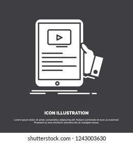 forum, online, webinar, seminar, tutorial Icon. glyph vector symbol for UI and UX, website or mobile application