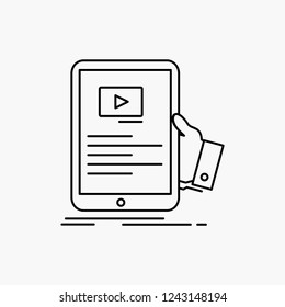 forum, online, webinar, seminar, tutorial Line Icon. Vector isolated illustration