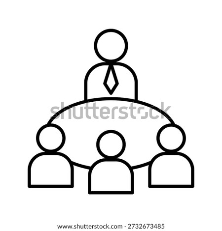 Forum Outline Icon Vector Illustration