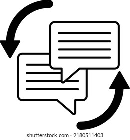 Forum posting vector icon design, Digital Marketing symbol, Search Engine Optimization Sign, SEO and SMM stock illustration, Instant Messaging Concept