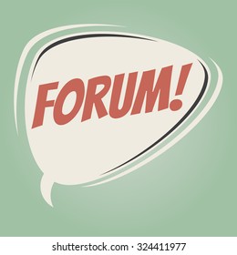 forum retro speech bubble