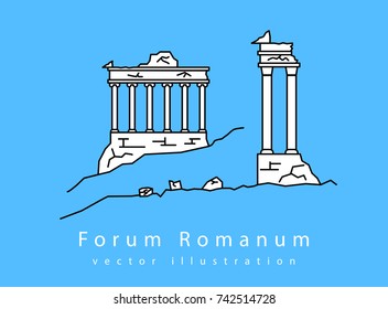 Forum Romanum simple illustration
