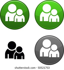 Forum round buttons. Black icon included.