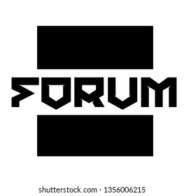 FORUM stamp on white