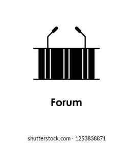 forum, stand, microphone icon. One of business icons for websites, web design, mobile app