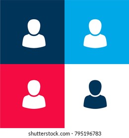 Forum user four color material and minimal icon logo set in red and blue