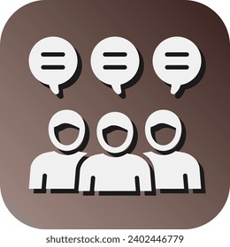 Forum Vector Glyph Gradient Background Icon For Personal And Commercial Use.
