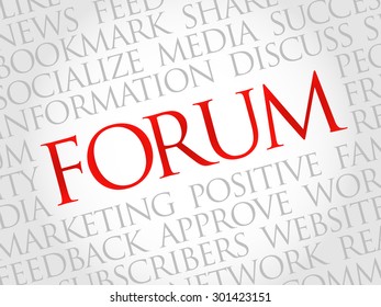 Forum word cloud, business concept