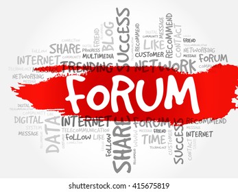 Forum word cloud, business concept