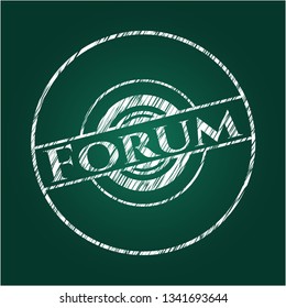Forum written on a blackboard