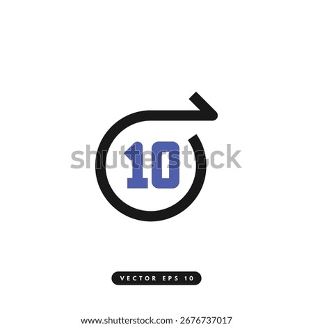 Forward 10 Second Icon. Duo Tone Icon