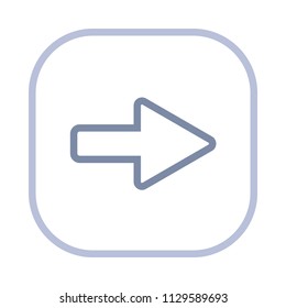 Forward - Action Stroke Icons. A simple vector icon.
