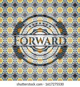 Forward arabesque emblem. arabic decoration.