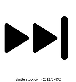 Forward arrow Black flat icon vector