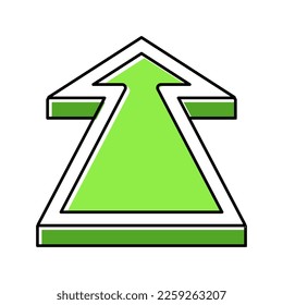 forward arrow color icon vector. forward arrow sign. isolated symbol illustration