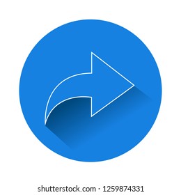 Forward Arrow icon, Line drawing, elements are grouped.