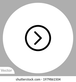 Forward arrow icon sign vector,Symbol, logo illustration for web and mobile