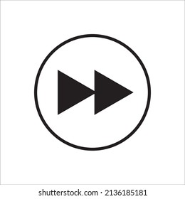 Forward arrow icon vector isolated on white backround