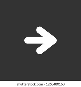 forward arrow icon vector. forward arrow sign on black background. forward arrow icon for web and app