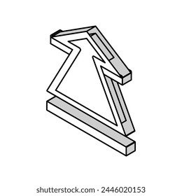 forward arrow isometric icon vector. forward arrow sign. isolated symbol illustration
