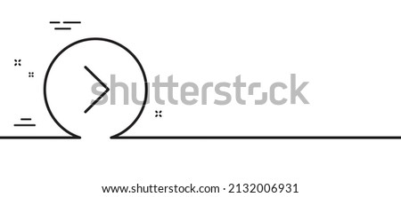 Forward arrow line icon. Next Arrowhead symbol. Next navigation pointer sign. Minimal line illustration background. Forward line icon pattern banner. White web template concept. Vector