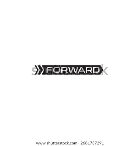 Forward and Arrow logo or wordmark design