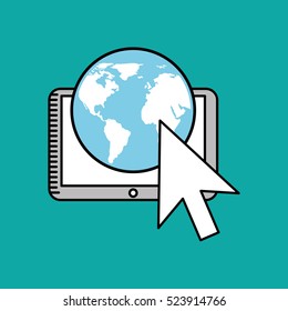 forward arrow mobile world social media vector illustration eps 10