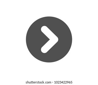 Forward arrow simple icon. Next Arrowhead symbol. Next navigation pointer sign. Quality design elements. Classic style. Vector