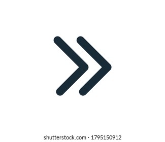 Forward Arrow - UI Icon Vector Logo Template Illustration Design