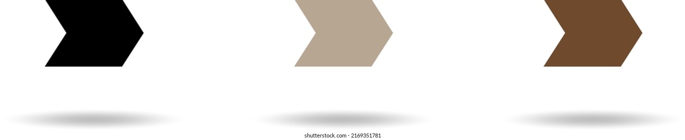 Forward arrow vector icon set