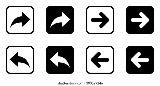 Forward and back or undo icon . Arrow icon . Vector illustration
