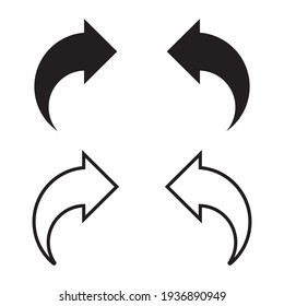 Forward and backward arrows icon