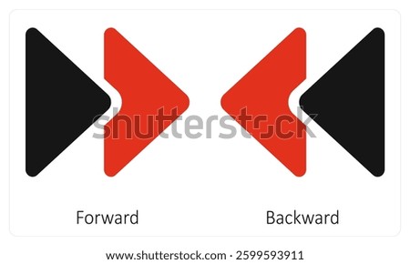 Forward and Backward icon concept