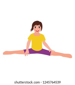 Forward bend pose flat icon design, yoga pose