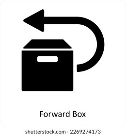 forward box and box icon concept