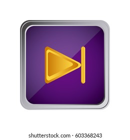 forward button icon with background purple vector illustration