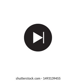 forward button icon in dark ellipse