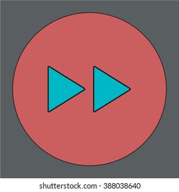 Forward Button Icon Line Design