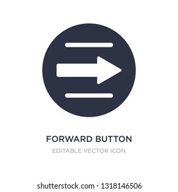 forward button icon on white background. Simple element illustration from UI concept. forward button icon symbol design.