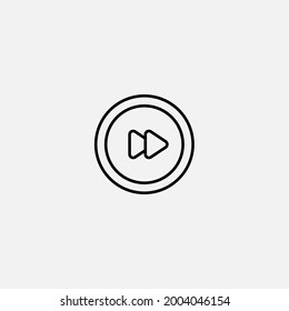 Vector de signo de icono de botón de avance,Símbolo, ilustración de logotipo para web y móvil