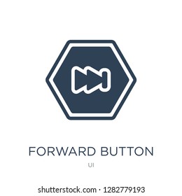 forward button icon vector on white background, forward button trendy filled icons from UI collection, forward button vector illustration