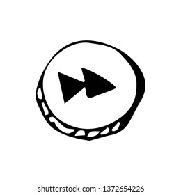 forward button vector sketch