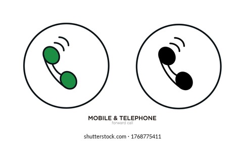 Forward call vector illustration lineal color and filled design