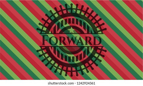 Forward christmas emblem.