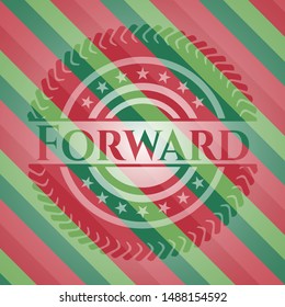 Forward christmas emblem. Vector Illustration. Detailed.