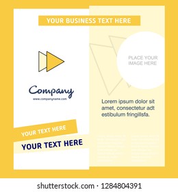 Forward Company Brochure Template. Vector Busienss Template