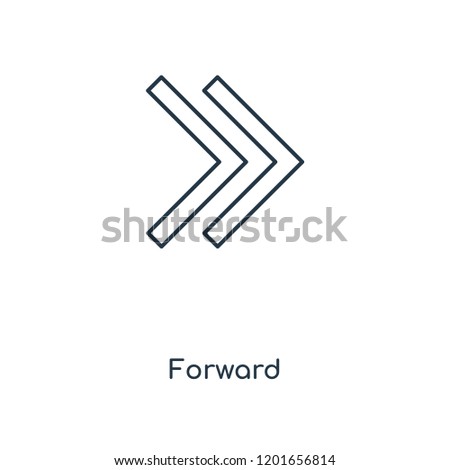 Forward concept line icon. Linear Forward concept outline symbol design. This simple element illustration can be used for web and mobile UI/UX.