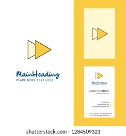 Forward Creative Logo and business card. vertical Design Vector