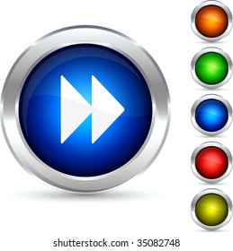 Forward detailed button. Vector illustration.