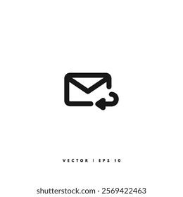 Forward Email Icon. Editable Stroke